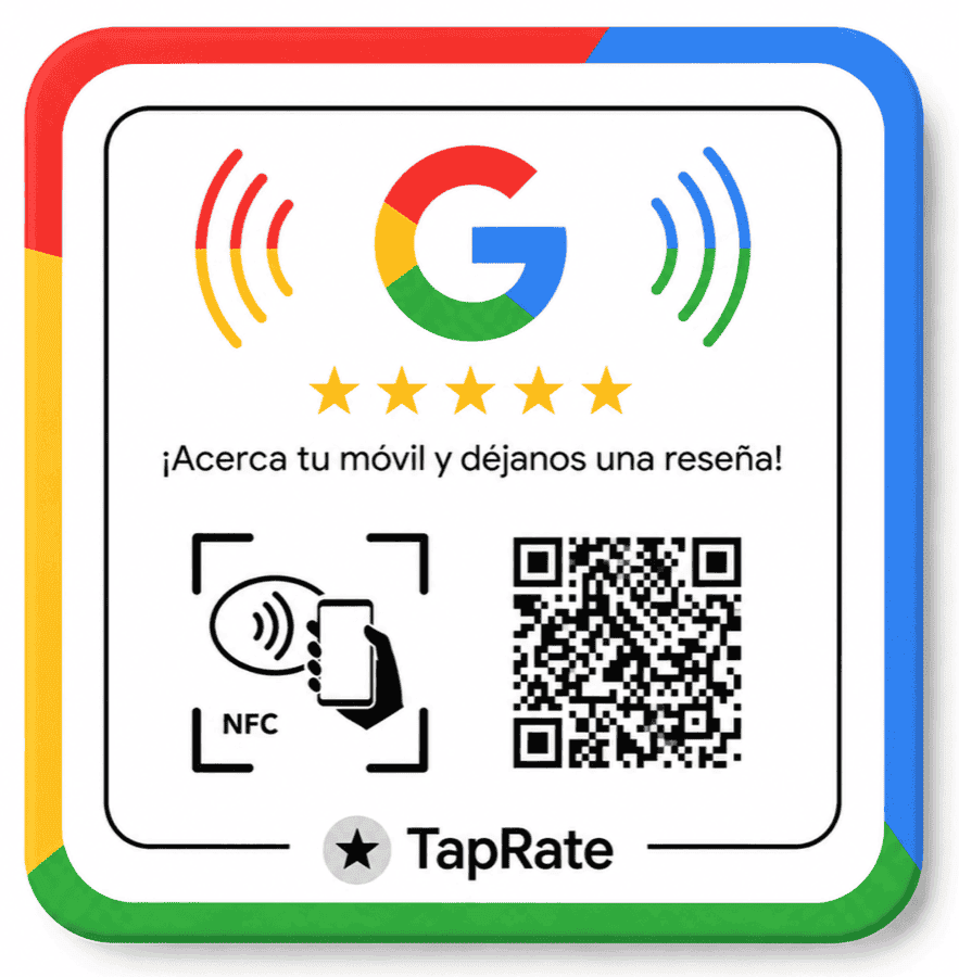 Placa Reseñas de Google TapRate